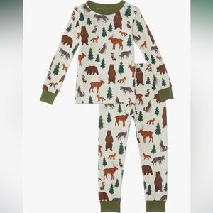 NEW Hatley Boy's Forest Creatures Organic Cotton Pajama Set